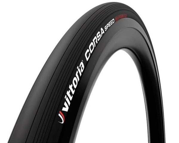 Vittoria Corsa Speed Tubeless Road Tire (Black) (700c) (25mm) (Folding) (Graphene 2.0/Corespun-T)