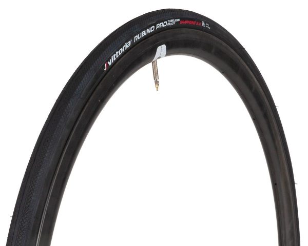 Vittoria Rubino Pro TLR Tubeless Road Tire (Black) (700c) (25mm) (Folding) (Graphene 2.0)