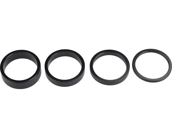 Wheels Manufacturing 1-1/8" 4-Piece Headset Spacer Kit (Black) (2.5mm, 5mm, 7.5mm & 10mm)