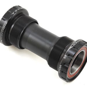 Wheels Manufacturing MTB Bottom Bracket (Black) (BSA) (Angular Contact Bearings) (24mm/Shimano Spind