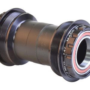 Wheels Manufacturing Outboard Bottom Bracket (Black) (T47) (24mm Spindle) (Angular Contact Bearings)