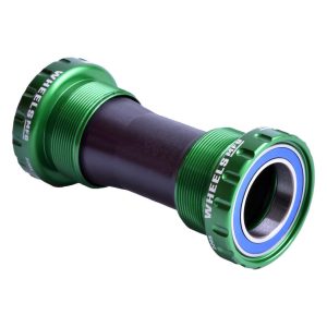 Wheels Manufacturing Threaded External ABEC-3 Bottom Bracket (Green) (BSA) (68/73) (24mm/Shimano Spi