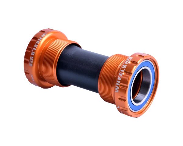 Wheels Manufacturing Threaded External ABEC-3 Bottom Bracket (Orange) (BSA) (68/73) (24mm/Shimano Sp