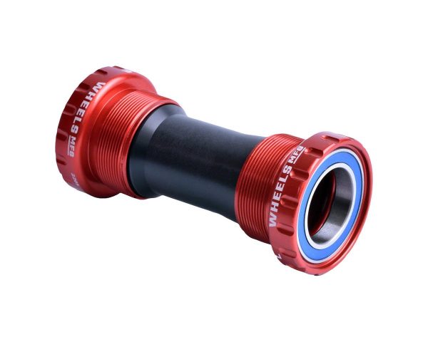 Wheels Manufacturing Threaded External ABEC-3 Bottom Bracket (Red) (BSA) (68/73) (24mm/Shimano Spind