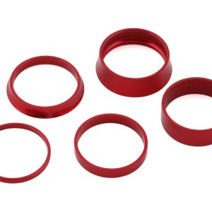 White Industries Headset Spacers (Red) (1-1/8")