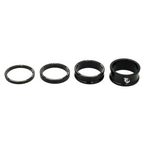 Wolf Tooth Components 1-1/8" Headset Spacer Kit (Black) (3, 5, 10, 15mm)