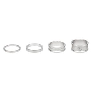 Wolf Tooth Components 1-1/8" Headset Spacer Kit (Raw Silver) (3, 5, 10, 15mm)