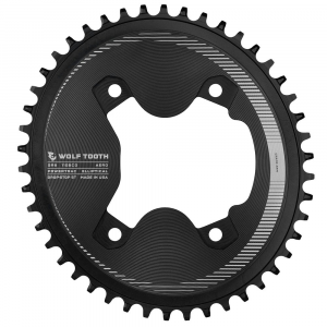 Wolf Tooth Components | 110 Bcd Asymmetric 4-Bolt Aero Chainrings 50T (For Grx) | Aluminum