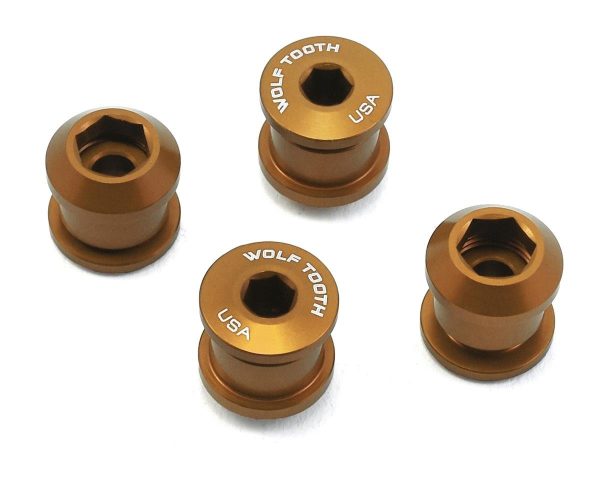 Wolf Tooth Components Dual Hex Fitting Chainring Bolts (Gold) (6mm) (4 Pack) (For 1x Use)