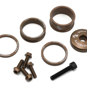 Wolf Tooth Components Headset Spacer BlingKit (Espresso) (3, 5, 10, 15mm) (w/ Bottle Cage Bolts)