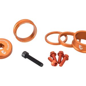 Wolf Tooth Components Headset Spacer BlingKit (Orange) (3, 5, 10, 15mm) (w/ Bottle Cage Bolts)