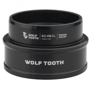 Wolf Tooth Components | Lower Headset Cup Extender | Black | Ec49/40, 10Mm