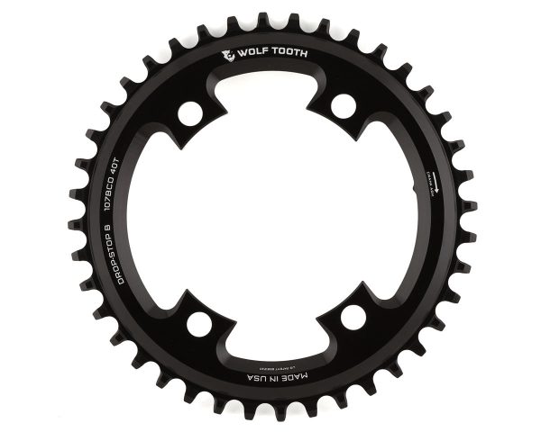 Wolf Tooth Components SRAM Road Chainring (Black) (107mm BCD) (Drop-Stop B) (Single) (40T) (Works fo