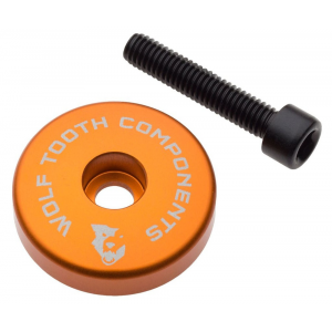 Wolf Tooth Components | Ultralight Stem Cap With Integrated Spacer | Red | 10Mm Spacer | Aluminum