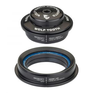 Wolf Tooth Components | Zs44/zs56 Geoshift Performance Angle Headset | Black | Zs44/zs56, Long, 1 Degree