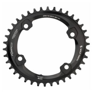 Wolf Tooth Elliptical 110 BCD 4 Bolt Chainring for Shimano GRX - Black / 46 / 4 Arm, 110mm / 11 Speed