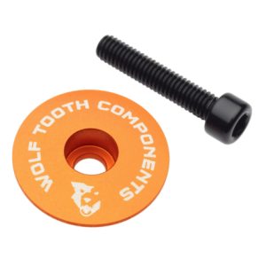 Wolf Tooth Ultralight Stem Cap and Bolt - Orange