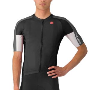 Castelli Entrata 6 Short Sleeve Jersey - SS25 - Light Black / Dark Grey / Smoky Grey / Small