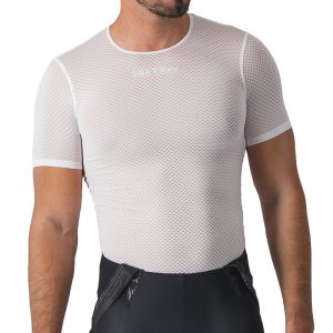 Castelli Pro Mesh 2.0 Short Sleeve Base Layer (White) (L)