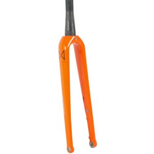 Merlin Carbon Gravel Forks - 700c - Orange / Tapered / Flat Mount