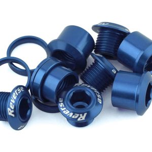 Reverse Components Chainring Bolt Set (Blue) (4 Pack)