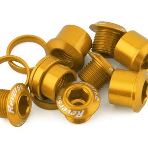 Reverse Components Chainring Bolt Set (Gold) (4 Pack)