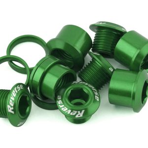 Reverse Components Chainring Bolt Set (Green) (4 Pack)