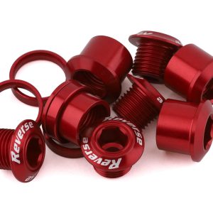 Reverse Components Chainring Bolt Set (Red) (4 Pack)