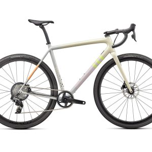 Specialized Crux Expert Carbon Gravel Bike (52cm) (Gloss White Speckled/Dove Grey/Papaya/Clay/Lime)