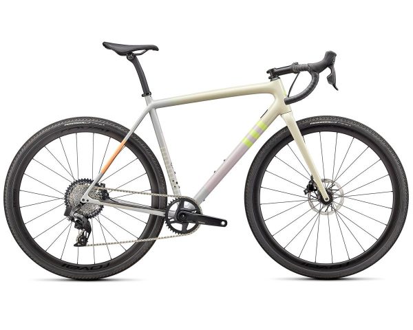 Specialized Crux Expert Carbon Gravel Bike (52cm) (Gloss White Speckled/Dove Grey/Papaya/Clay/Lime)