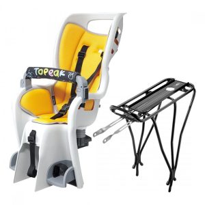 Topeak Baby Seat II Child Seat & Rack (Grey/Yellow) (26"/27.5"/700c) (For Rim Brake)