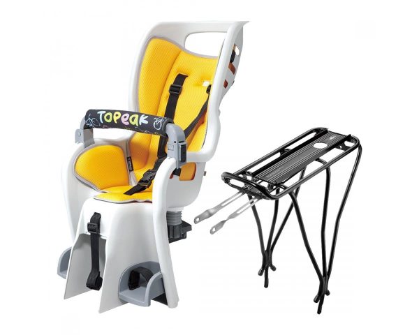 Topeak Baby Seat II Child Seat & Rack (Grey/Yellow) (26"/27.5"/700c) (For Rim Brake)