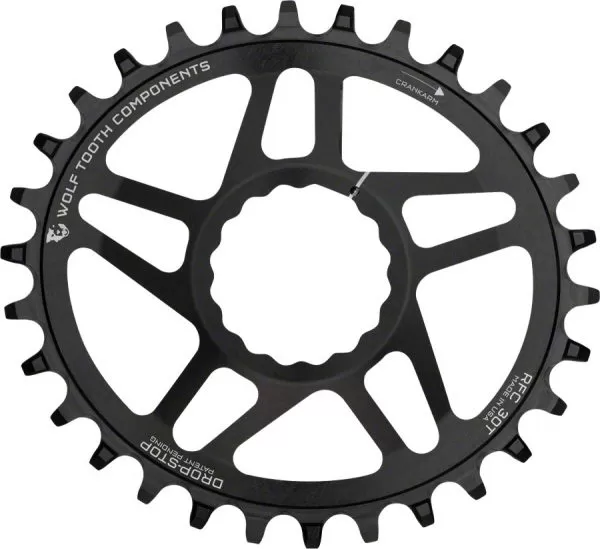 Wolf Tooth Powertrac Elliptical Drop-Stop Chainring: 28T forRaceFaceCINCH