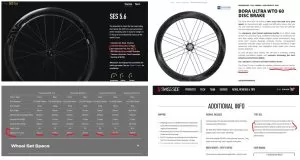 Aero optimized tire width recommendations for wide tires on wide rims.