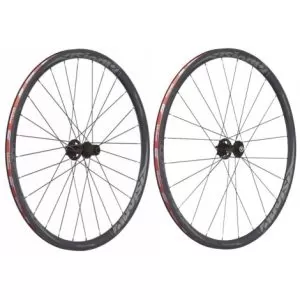 Vision Team 30 Disc Clincher Road Wheelset - Black / 12mm Front - 142x12mm Rear / Shimano / Centerlock / 11-12 Speed / Pair / Tubeless / 700c