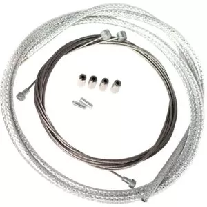 Velo Orange Metallic Braid Derailleur Cable Kit (Silver) (1500/2100mm) - CA-0004