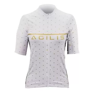Agilis Female Short Sleeve Jersey - White / Black - L