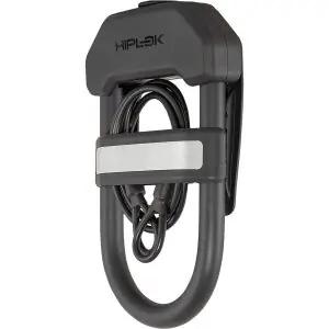Hiplok DXC Wearable Keyed U-Lock + 1m Cable Gray, 3.34inx5.9in