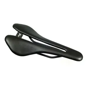 Berk Composites Lupina Padded Leather Carbon Saddle - Oval 7x9mm Rail