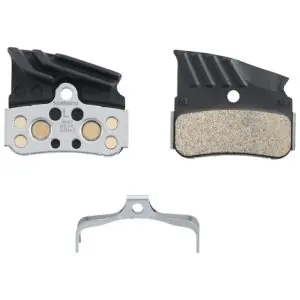 Shimano N04C Metal Sintered Disc Brake Pads With Cooling Fins - Black / Metal Sintered